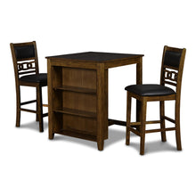 Load image into Gallery viewer, GIA 30&quot; COUNTER TABLE W/2 CHAIRS &amp; STG SHELF-BROWN
