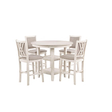 Load image into Gallery viewer, AMY 5 PC COUNTER TABLE SET-BISQUE
