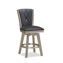 Load image into Gallery viewer, BERKELY 24&quot; SWIVEL COUNTER STOOL-BLK/PLATINUM
