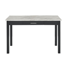 Load image into Gallery viewer, CELESTE DESK W/WHITE/GRAY FAUX MARBLE TOP-ESPRESSO BASE
