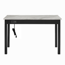 Load image into Gallery viewer, CELESTE DESK W/WHITE/GRAY FAUX MARBLE TOP-ESPRESSO BASE
