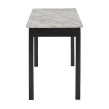 Load image into Gallery viewer, CELESTE DESK W/WHITE/GRAY FAUX MARBLE TOP-ESPRESSO BASE
