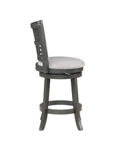 Load image into Gallery viewer, GIA 24&quot; SWIVEL COUNTER STOOL-GRAY W/GRAY FABRIC SEAT
