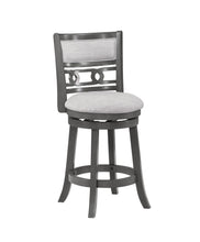 Load image into Gallery viewer, GIA 24&quot; SWIVEL COUNTER STOOL-GRAY W/GRAY FABRIC SEAT
