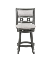 Load image into Gallery viewer, GIA 24&quot; SWIVEL COUNTER STOOL-GRAY W/GRAY FABRIC SEAT
