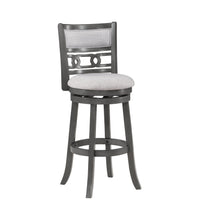 Load image into Gallery viewer, GIA 29&quot; SWIVEL BARSTOOL-GRAY W/GRAY FABRIC SEAT
