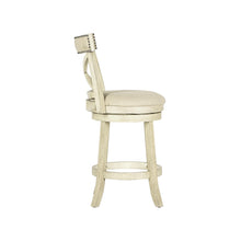 Load image into Gallery viewer, YORK 24&quot; COUNTER STOOL-ANT WHITE W/FABRIC SEAT
