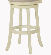 Load image into Gallery viewer, YORK 29&quot; BAR STOOL-ANT WHITE W/FABRIC SEAT
