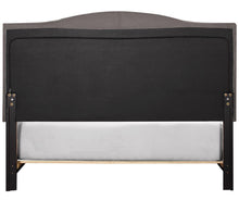 Load image into Gallery viewer, Pulaski ACH All-In-One Queen Modified Camel Back Upholstered Bed in Grey
