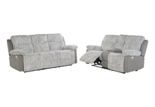 Load image into Gallery viewer, U6028 Brown Reclining Sofa-Console Reclining Loveseat

