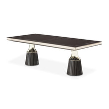 Load image into Gallery viewer, AICO Furniture Carmela Pedestal Dining Table in Glossy Charcoal Sand image
