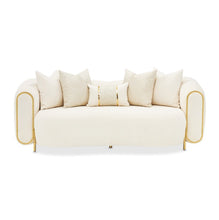Load image into Gallery viewer, AICO Furniture Sassani Loveseat Crepe in Gold
