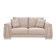 Load image into Gallery viewer, AICO Furniture Mia Bella Bergamo Loveseat in Stainless Steel
