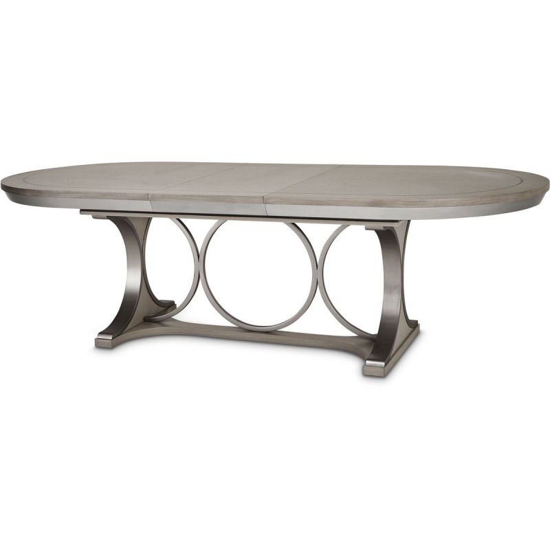 AICO Eclipse Oval Dining Table in Moonlight image