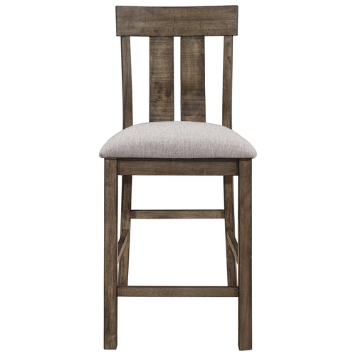 Crown Mark Quincy Counter Height Chair (Set of 2) in Light Brown image