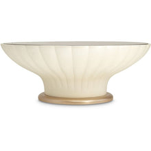 Load image into Gallery viewer, AICO La Rachelle Round Scalloped Cocktail Table with Glass in Medium Champagne
