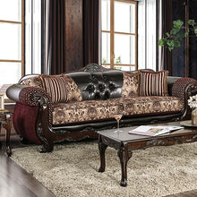 Load image into Gallery viewer, Quirino Burgundy/Dark Brown Sofa

